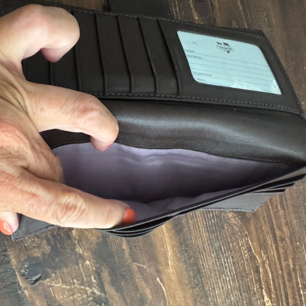 Vintage Coach Mahogany Turnlock Checkbook Cover and Wallet - Picture 12 of 12